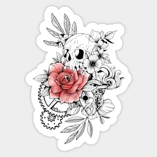 Death and Roses Sticker